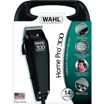 Wahl Pro 300 Series Hair Clipper Machine Kit, 15 Pieces