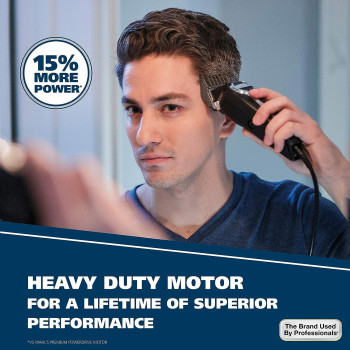 Wahl Clipper Elite Pro High Performance Haircut Kit For Men With Hair Clippers, Secure Fit Guide Combs With Stainless Steel Clips By The Brand Used By Professionals. 79602