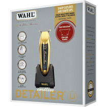 Wahl 5 Star Cordless Detailer In Gold, Professional Hair Trimmers, Close Trimming, Detailing And Outlining, Lightweight, Cordless, Snap On/Off Blades, Barbers Supplies