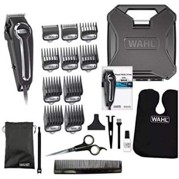 Wahl Clipper Elite Pro High Performance Haircut Kit For Men With Hair Clippers, Secure Fit Guide Combs With Stainless Steel Clips By The Brand Used By Professionals, 79602