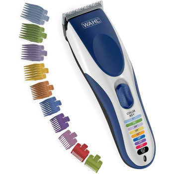 Wahl - Color Pro Cordless Rechargeable Hair Clipper and Trimmer - Easy Color-Coded Guide Combs - For Men, Women, Children - Model 9649