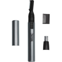Wahl Micro Groomsman Battery Personal Trimmer and Detailer For Hygienic Grooming With Rinseable, Interchangeable Heads For Eyebrows, Neckline, Nose, Ears, and Other Detailing - 05640-600