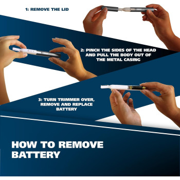 Wahl Micro Groomsman Battery Personal Trimmer and Detailer For Hygienic Grooming With Rinseable, Interchangeable Heads For Eyebrows, Neckline, Nose, Ears, and Other Detailing - 05640-600