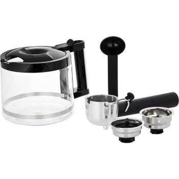 De'Longhi Combi Coffee Machine, Traditional Pump Espresso And Filter Coffee, 1.25 Liter, Bco431.S, Black And Stainless Steel