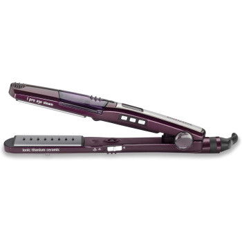 Babyliss Hair Straightener, Pro 230 Steam - 2000 Watts, Wet And Dry Hair Straightener, Nano Titanium Ceramic Coating, I-Temperature Technology, 360 degree Surround Steam, Purple - BABST395Sde