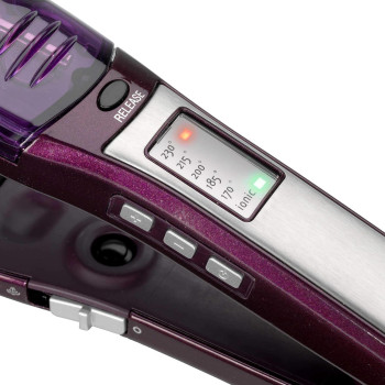 Babyliss Hair Straightener, Pro 230 Steam - 2000 Watts, Wet And Dry Hair Straightener, Nano Titanium Ceramic Coating, I-Temperature Technology, 360 degree Surround Steam, Purple - BABST395Sde