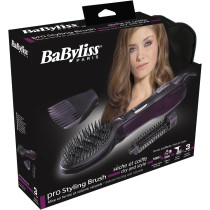 Babyliss The Paddle Air Brush Airstyler, High-Octane 1000W Pro Styling Brush, Adjustable 2 Speeds and Temperature Settings For Quick Dry, Ionic Function With 3 Free Attachments, As115Sde (Purple)