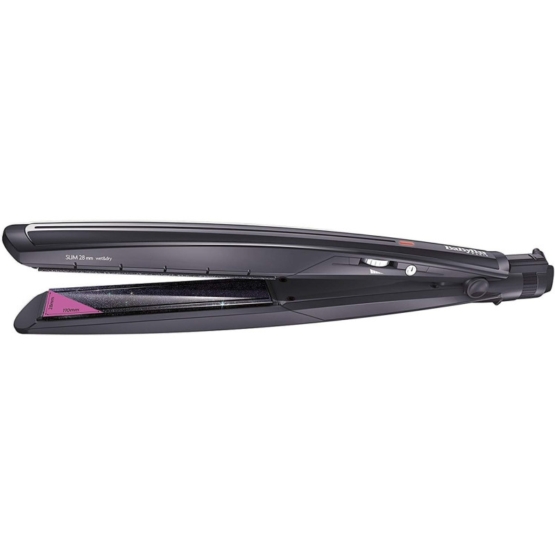 Babyliss Flat Iron Slim Protect 28 Mm Wet and Dry Hair Straightener - Black, St326E