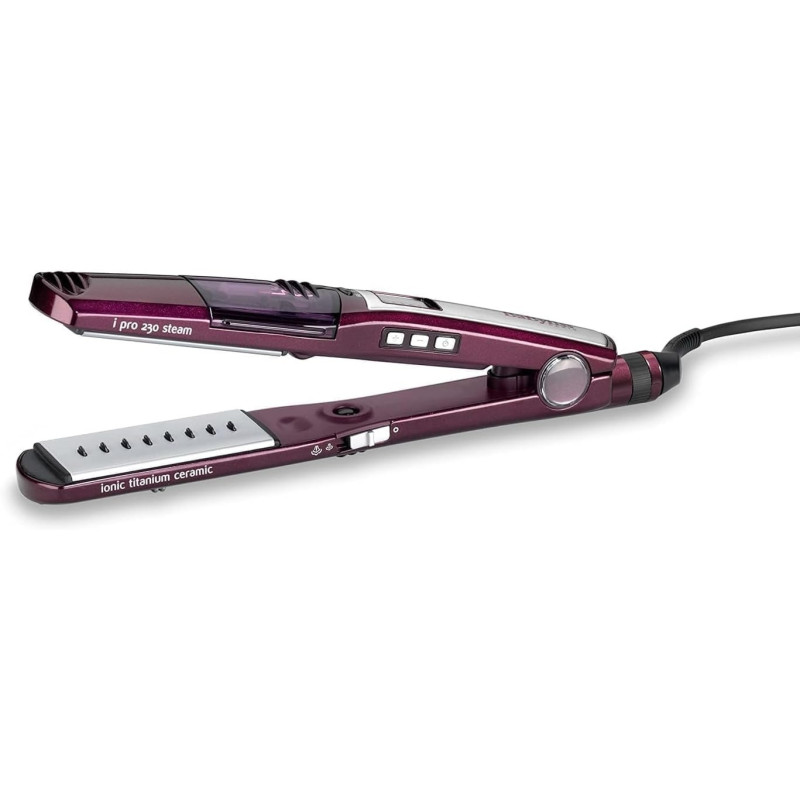 Babyliss 369 Hair Straightener Nano Titanium Ceramic Coating: Soft And Strong High-Performance Heating Up To 230 degree Ceramic Plates For Smooth And Shiny Results St395Sde(Purple), One Size