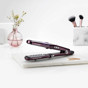 Babyliss 369 Hair Straightener Nano Titanium Ceramic Coating: Soft And Strong High-Performance Heating Up To 230 degree Ceramic Plates For Smooth And Shiny Results St395Sde(Purple), One Size