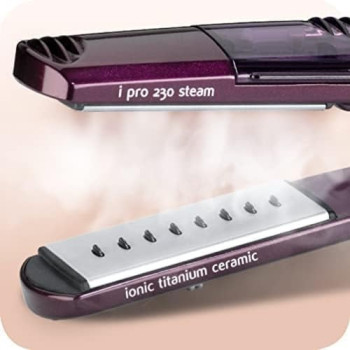 Babyliss 369 Hair Straightener Nano Titanium Ceramic Coating: Soft And Strong High-Performance Heating Up To 230 degree Ceramic Plates For Smooth And Shiny Results St395Sde(Purple), One Size