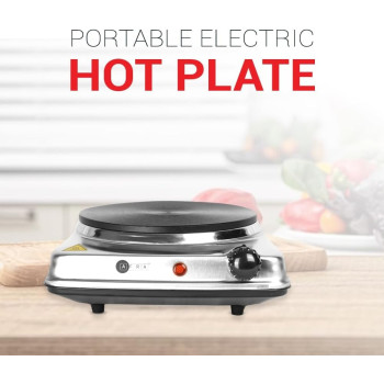Afra Japan Single Electric Hotplate, 1500W, Thermostatic Control, Stainless Steel, Overheat Protection, G-Mark, Esma, Rohs, And Cb Certified