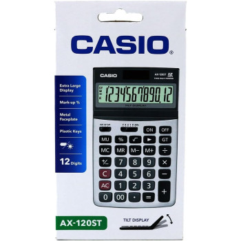 Casio Multi Functional Dual Power 12 Digital Calculator (Ax120St)
