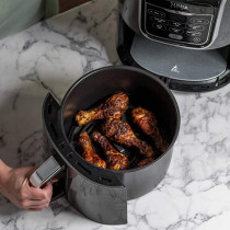 Ninja Air Fryer Max Xl Af160, Max Crisp, Air Roast, Bake, Reheat, Dehydrate, 5.2 Liters, 1750 Watts, Grey And Black