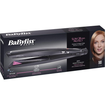 Babyliss St326E Protect Slim 28 Mm Hair Straightener 235 degree  - Wet and Dry - Black