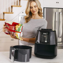 Ninja Air Fryer Af100, Roast, Reheat, Dehydrate, 3.8 L, 1550 Watts, Grey And Black
