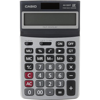 Casio Ax-120St Value Series - Desk Top/Compact Desk Type Calculator, 0.17 Kilograms