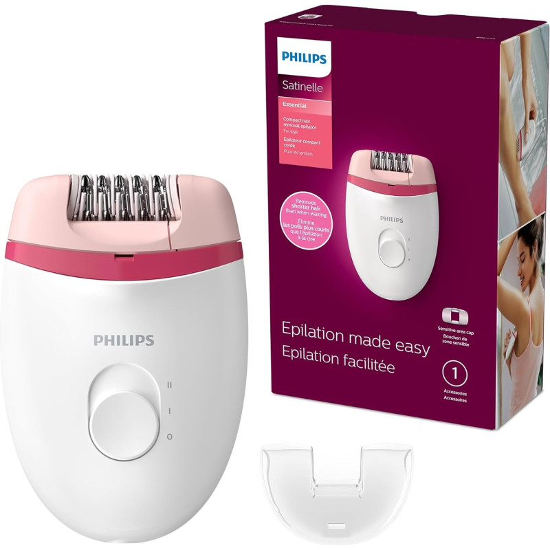 Philips Satinelle Essential Compact Hair Removal Epilator, BRE235/04