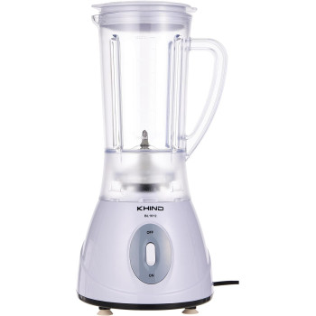 Khind 330W Blender, 1.5L Jar, 2 Speed, Jar Safety Locking Mechanism, Ergonomic Design, Safety Switch, Powerful And Compact, Rust-Free Stainless Steel Blades, Lightweight And Portable, White - Bl1012