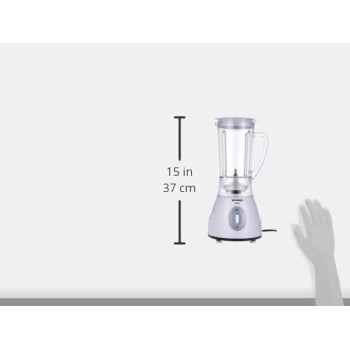 Khind 330W Blender, 1.5L Jar, 2 Speed, Jar Safety Locking Mechanism, Ergonomic Design, Safety Switch, Powerful And Compact, Rust-Free Stainless Steel Blades, Lightweight And Portable, White - Bl1012