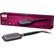 Philips Stylecare Essential Heated Straightening Brush Tourmaline Ceramic Coating 2 Temperature Settings Hair Straightener Thermoprotect Technology BHH880/03