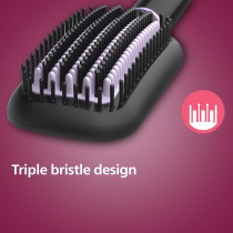 Philips Stylecare Essential Heated Straightening Brush Tourmaline Ceramic Coating 2 Temperature Settings Hair Straightener Thermoprotect Technology BHH880/03