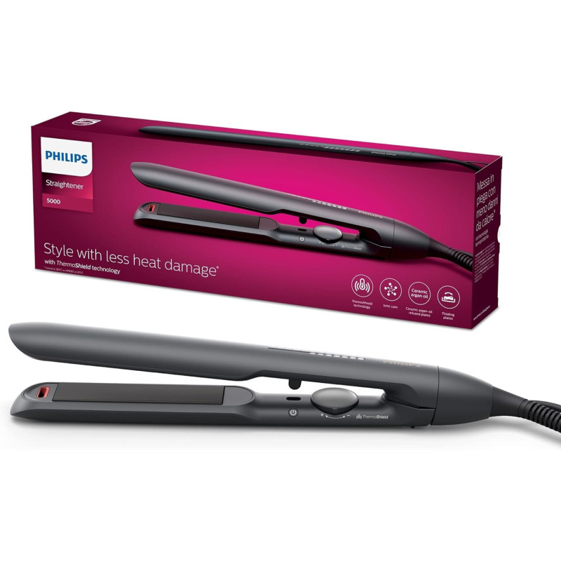 Philips 5000 Series BHS51000 Hair Styling Tool Straightening Iron Warm Black 1.8 M