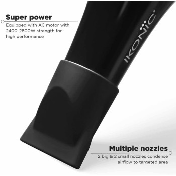 Ikonic Blaze Hair Dryer, Model IK-Blaze, Black