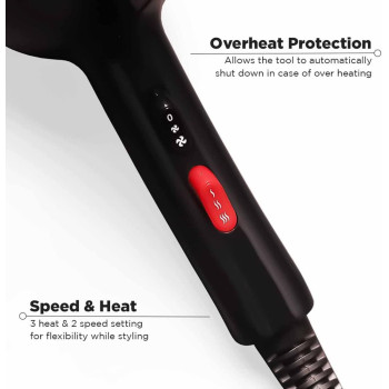 Ikonic Blaze Hair Dryer, Model IK-Blaze, Black