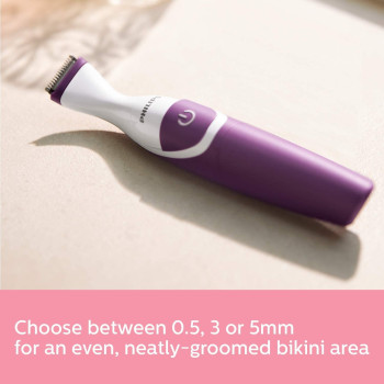 Philips Bikini Genie Cordless Women'S Trimmer For Bikini Line, With Shaving Head and Comb, BRT383/15