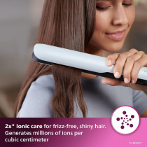 Philips Hair Straightener BHS520/00, Thermoshield Technology To Lower Heat Damage, Argan Oil Infused Plates, 2x Ionic Care For Frizz-Free, Smooth, Shiny Hair (New Model) Blue