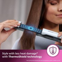 Philips Hair Straightener BHS520/00, Thermoshield Technology To Lower Heat Damage, Argan Oil Infused Plates, 2x Ionic Care For Frizz-Free, Smooth, Shiny Hair (New Model) Blue