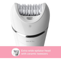Philips Cordless Epilator– All-Rounder For Face And Body Hair Removal (White)