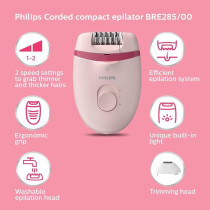 Philips Bre285/00 Compact Epilator With Opti-Light For Legs, Arms and Underarms - Corded