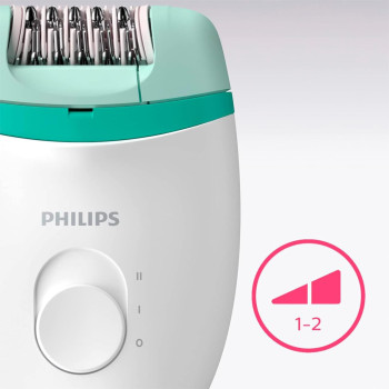 Philips Satinelle Essential Bre224/00 Epilator Green and White