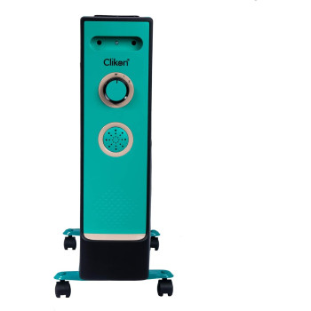 Clikon - Electric Room Heater With 2 Heat Level Settings, 4 Quartz Tubes, Adjustable Thermostat, Wide Angle Heat Rflectors, In-Built Safety Tip Over Switch, Ipx4 Circuit, Wheel Attachment - CK4205