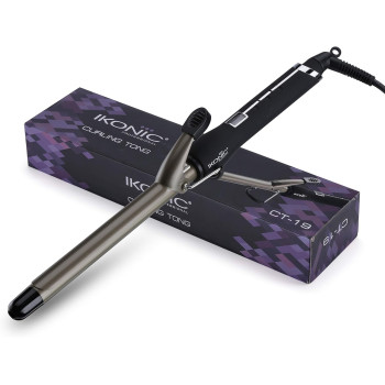 Ikonic Professional Curling Tong, Ct-19, Black