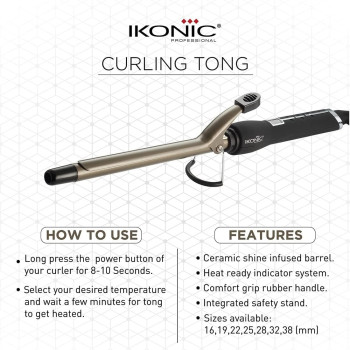 Ikonic Professional Curling Tong Ct-22 Mm