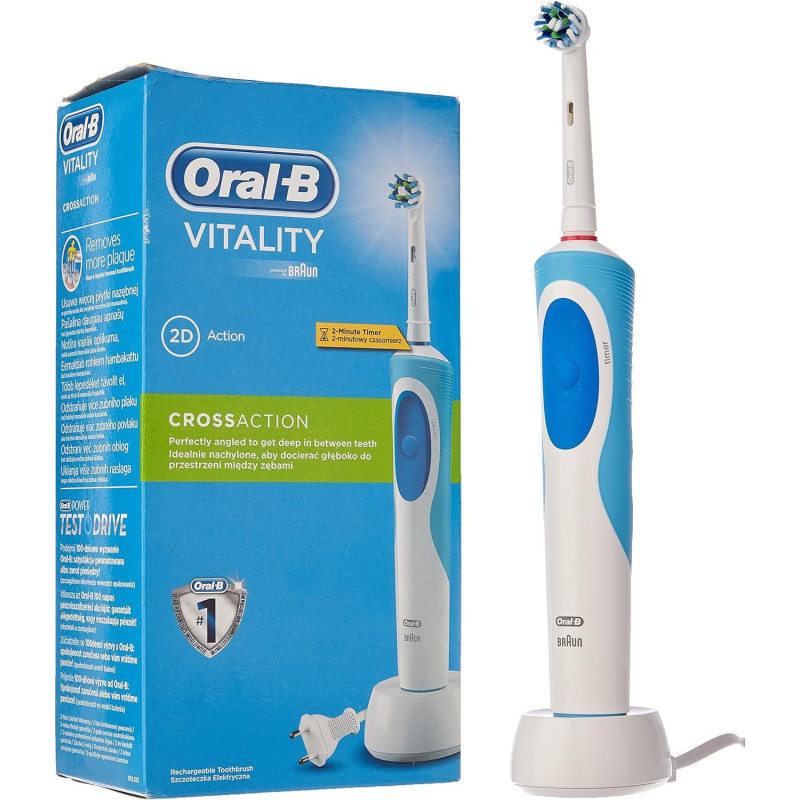 Oral-B Vitality Cross Action Electric Toothbrush, Blue