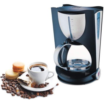 Black and Decker 4 Cup Coffee Maker, 220-240 Volts, Silver/Black Colour