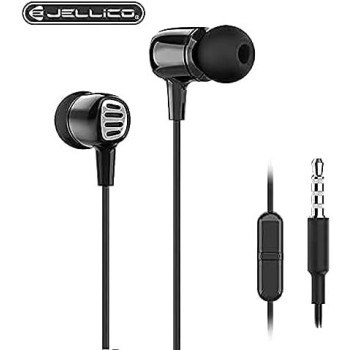 Jellico CT 27 Sport Earphone Wholesale Wired Super Bass 3.5Mm Black Headset Earbud With Microphone Hands Free For Xiaomi Phone Earphones and Headphones