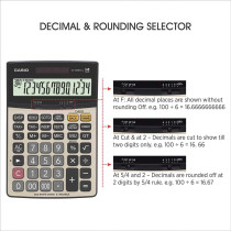 Casio Dj-240Dplus Desktop Calculator - Black/Gold
