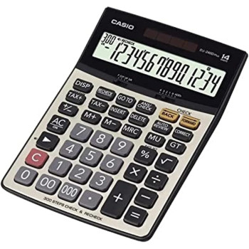 Casio Dj-240D Plus Desktop Calculator (Silver And Black), Cb157