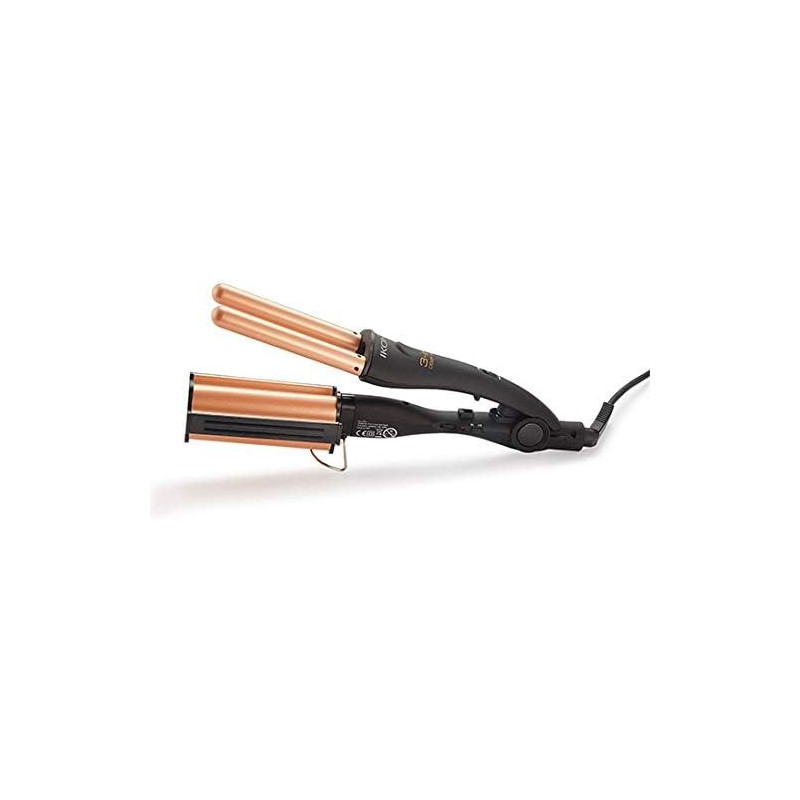 Ikonic 3 In 1 Deep Curly-Twisted-Waver, Hair Styler, Black and Rose Gold