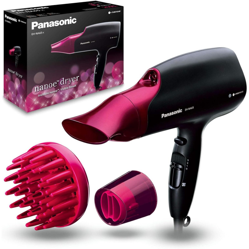 Panasonic EH-NA65 Nanoe Hair Dryer With 3 Attachments For Scalp Care and Healthy Shiny Hair