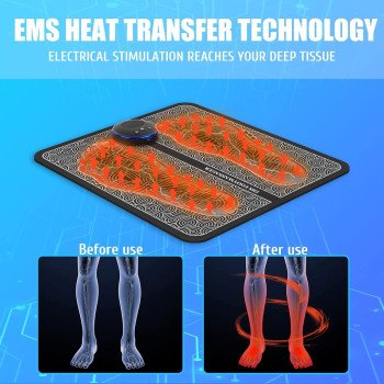 71Nmly Ems Electric Feet Massager, Folding Portable Electronic Muscle Stimulatior Massage