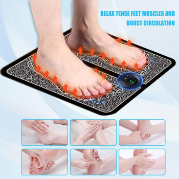 71Nmly Ems Electric Feet Massager, Folding Portable Electronic Muscle Stimulatior Massage