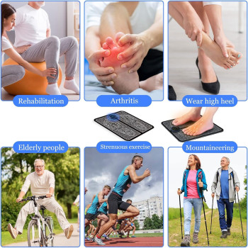 71Nmly Ems Electric Feet Massager, Folding Portable Electronic Muscle Stimulatior Massage