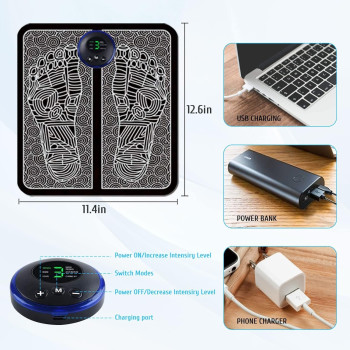 71Nmly Ems Electric Feet Massager, Folding Portable Electronic Muscle Stimulatior Massage