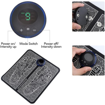 71Nmly Ems Electric Feet Massager, Folding Portable Electronic Muscle Stimulatior Massage